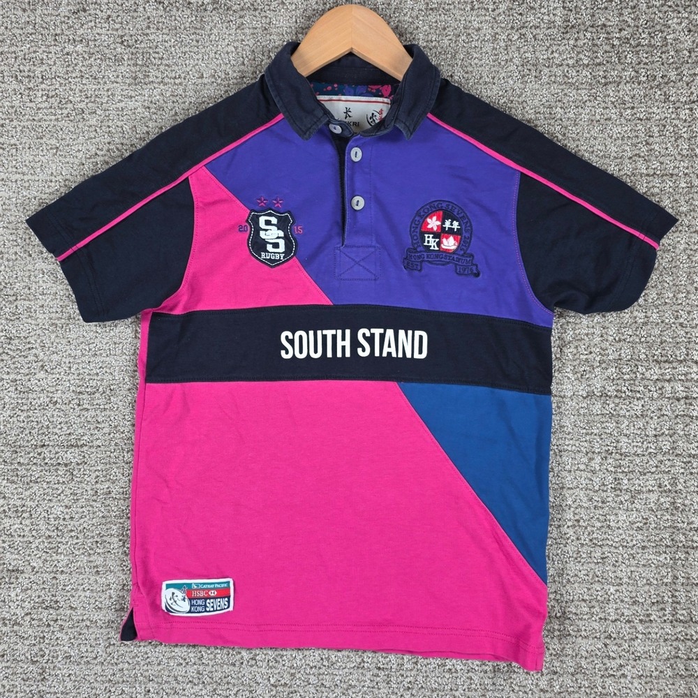 Kukri Hong Kong Sevens Rugby Shirt Kids 11-12 South Stand Pink Purple Polo